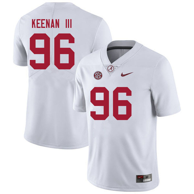 Men #96 Tim Keenan III Alabama Crimson Tide College Football Jerseys Sale-White